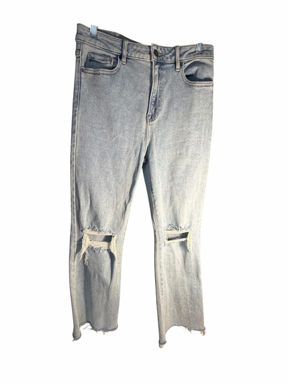 Carly Jean Light Wash Distressed Women’s Jeans - Modern Slim Fit Sz 9